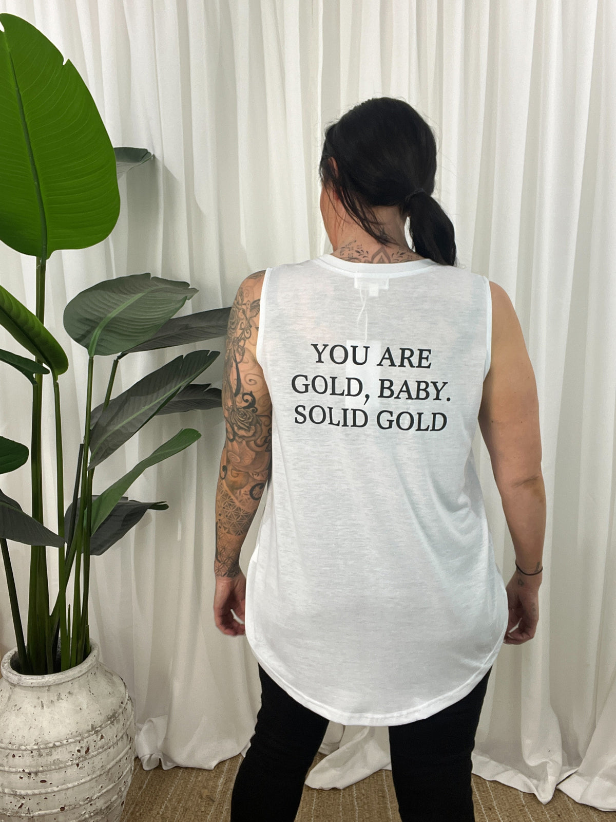 Solid Gold Baby Tank - White (EOFY SALE)