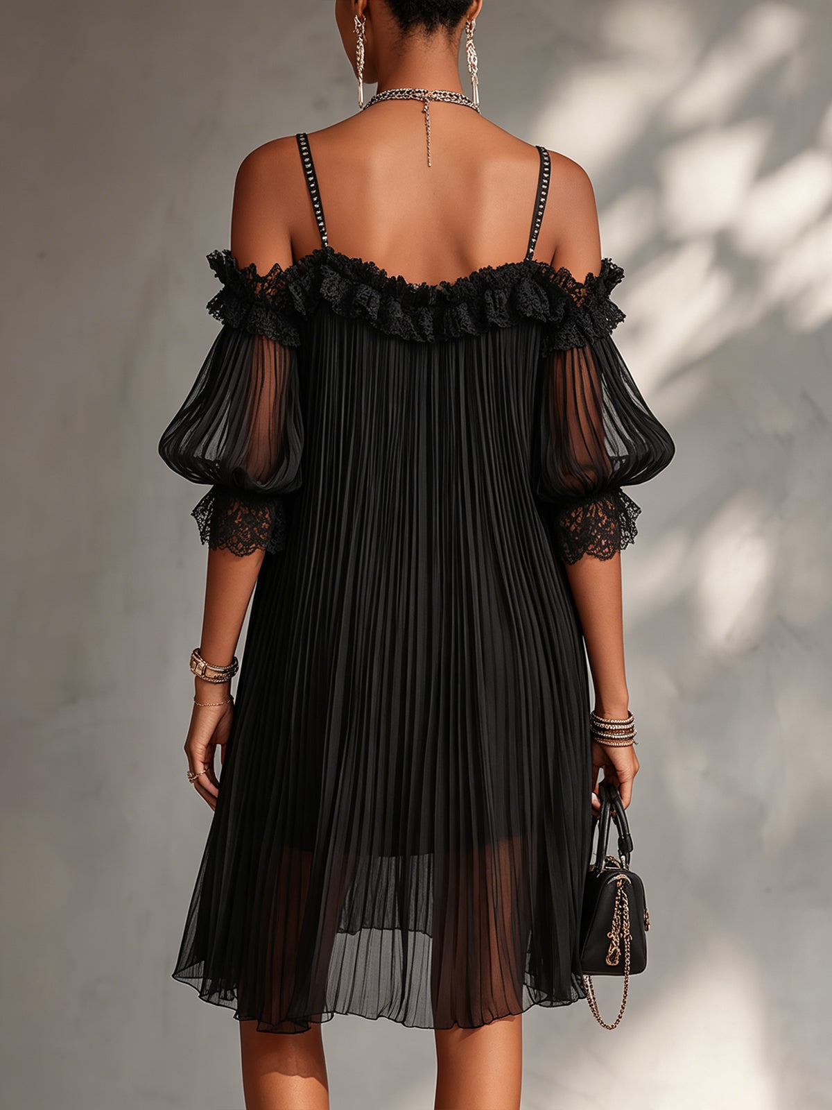 Lorena | Black Minidress in Muslin