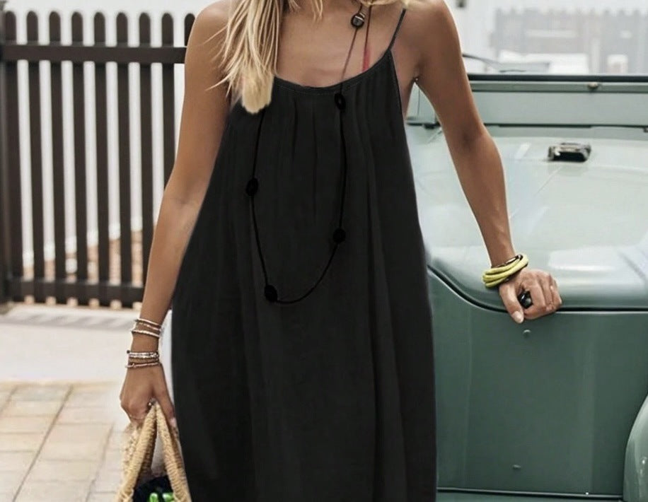 Mini Dress in Solid Color Chiffon with Ruffles and Open Back