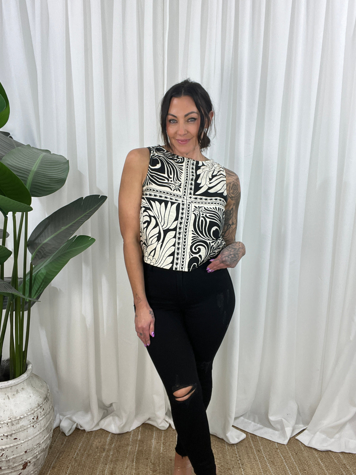 Indigo Black Top