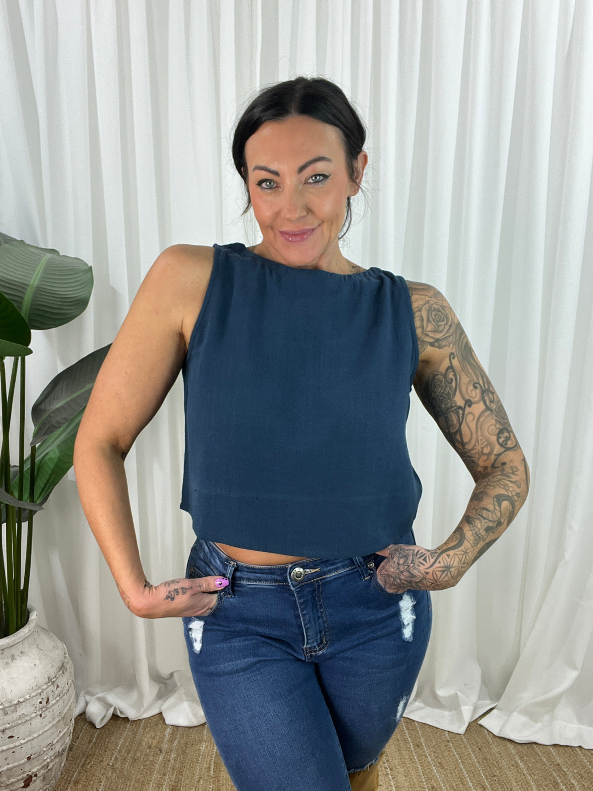 Pheobe Top - Navy