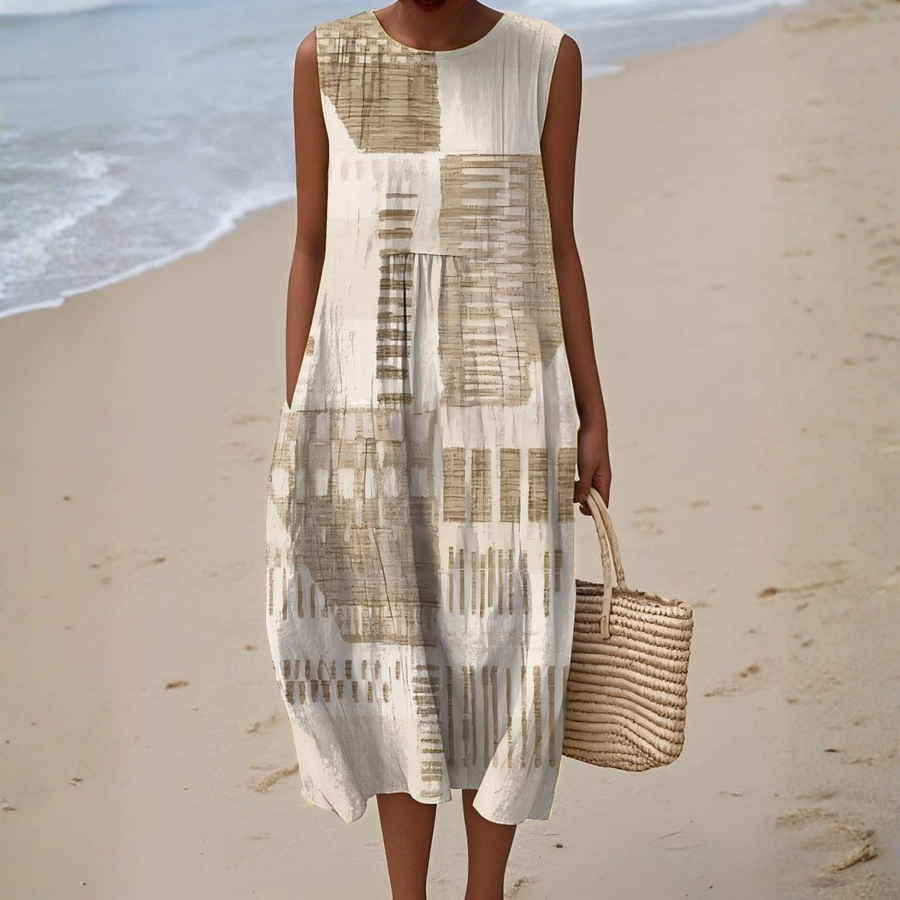 Helena™ | Summer Dress with Artistic Print
