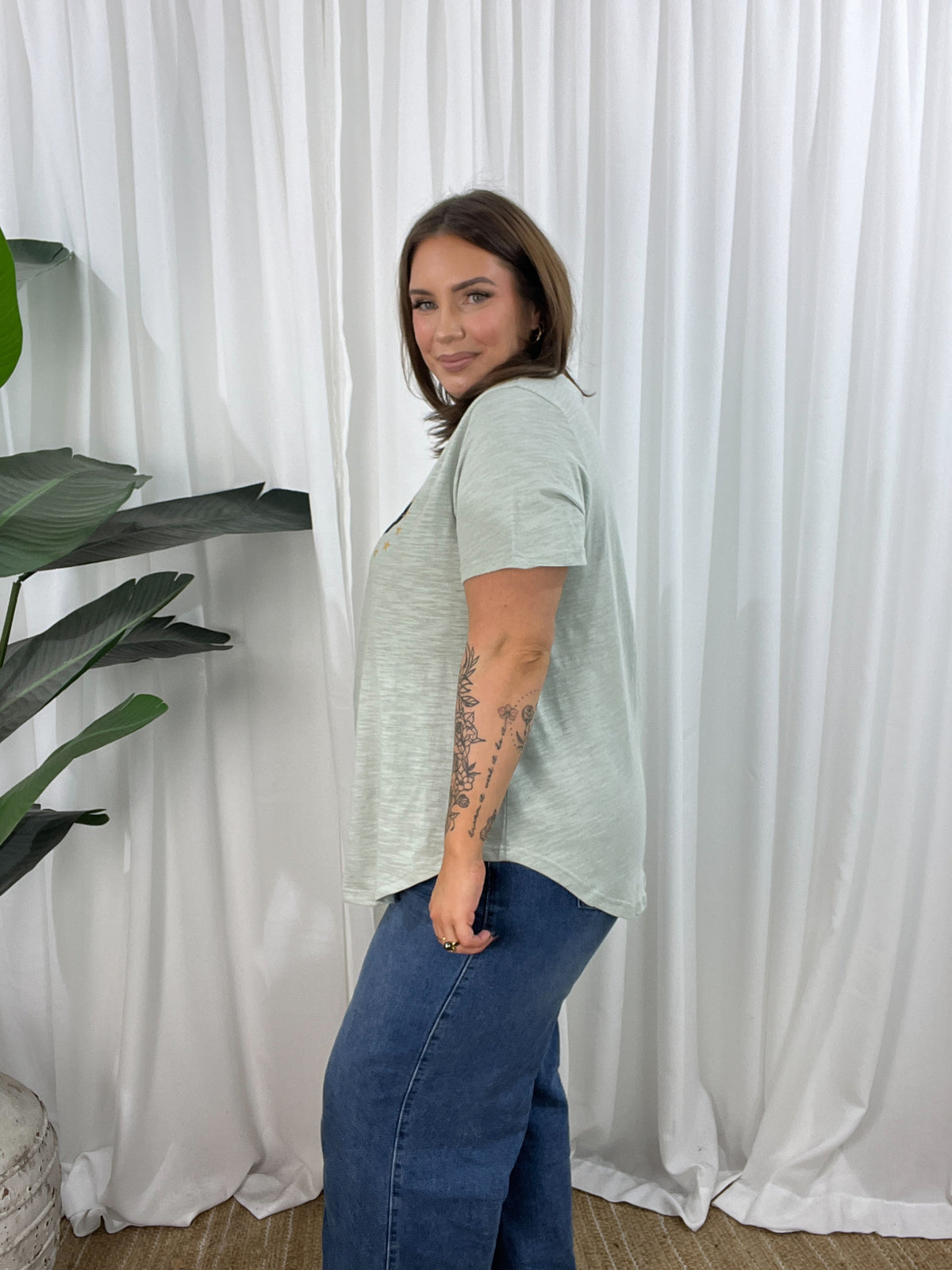 Avalon Steer Tee- Chalk  (EOFY SALE)