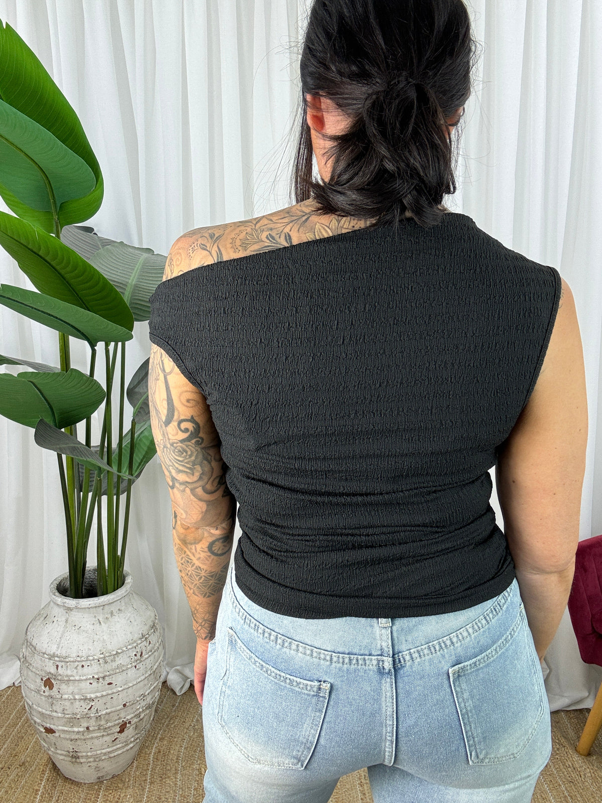 Rumour Off Shoulder Top - Black