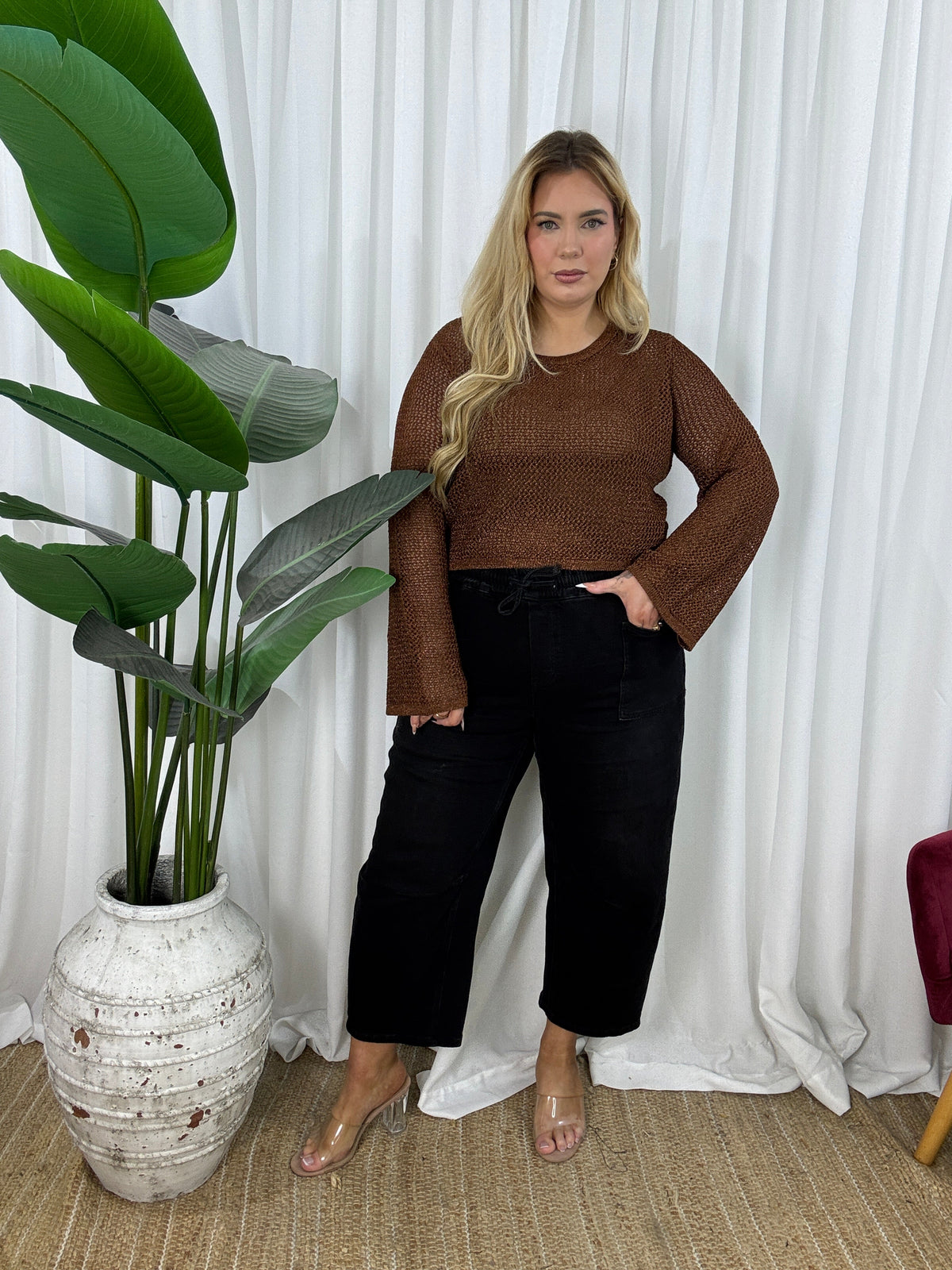 Zola Crochet Crop Top - Bronze