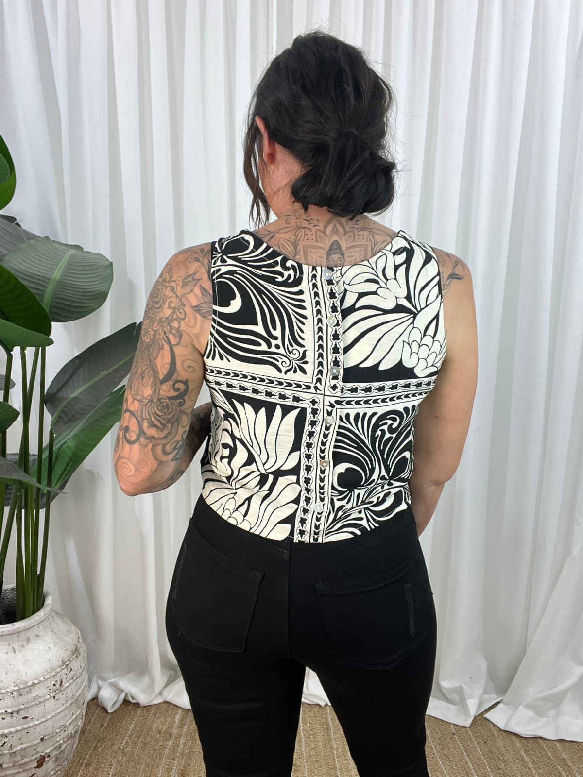 Indigo Black Top
