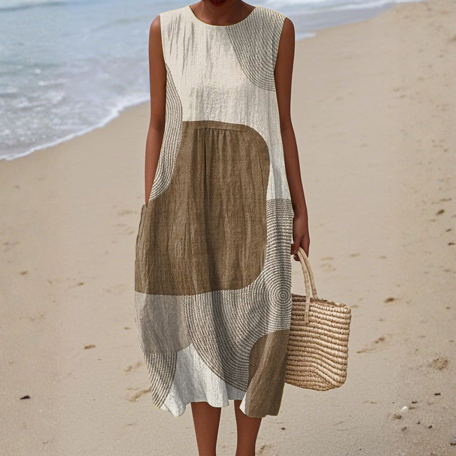 Helena™ | Summer Dress with Artistic Print