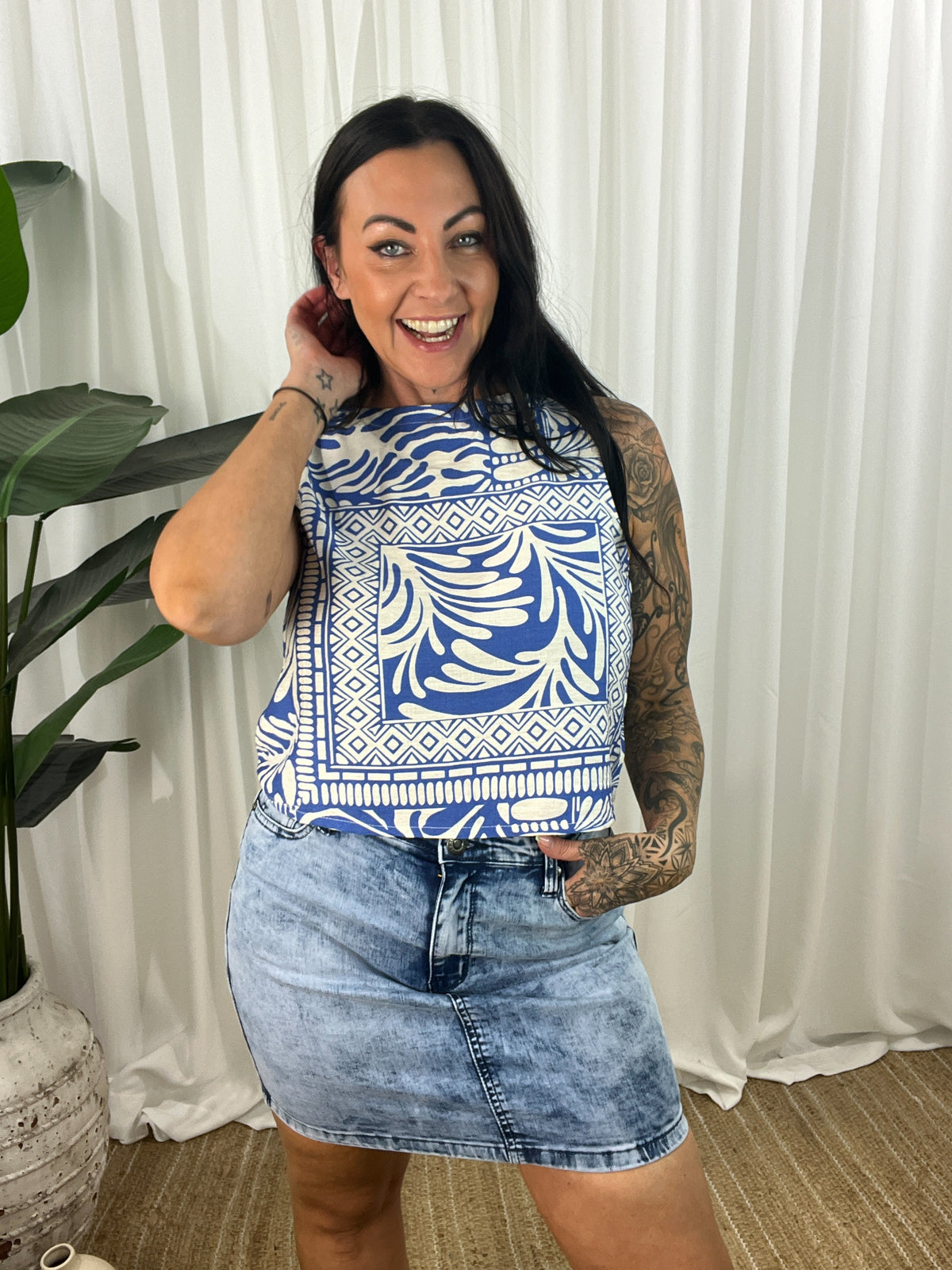Indigo Blue Top