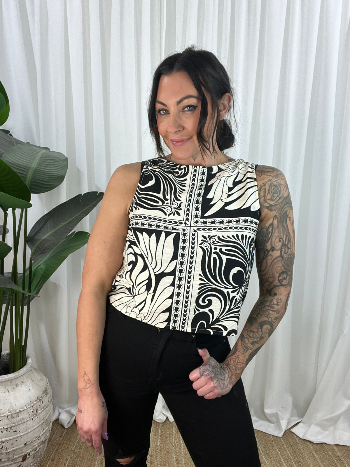 Indigo Black Top