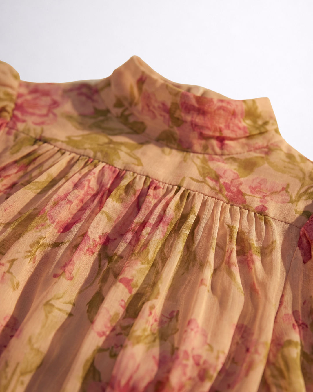 Rose | Long Floral Chiffon Dress