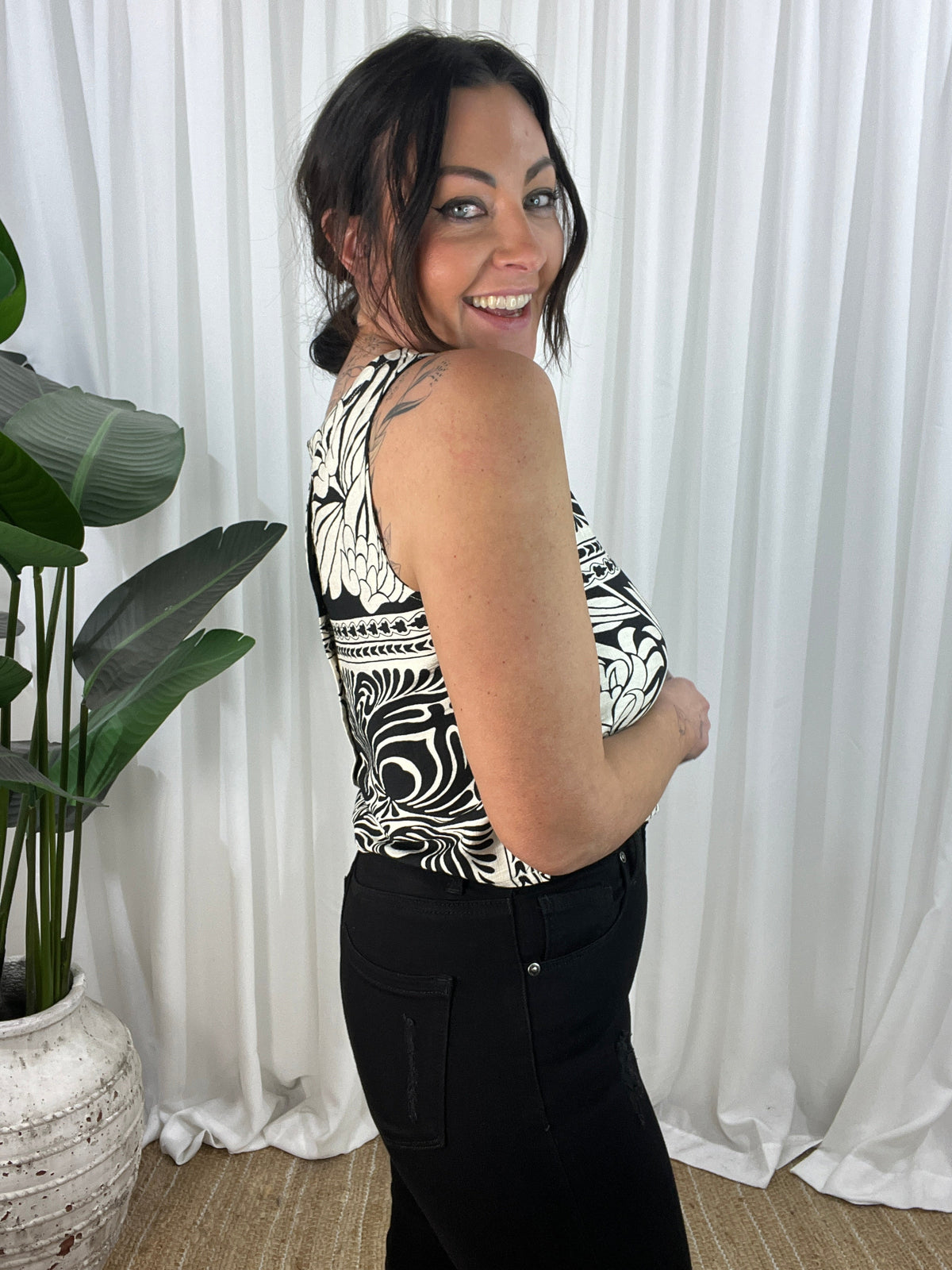 Indigo Black Top