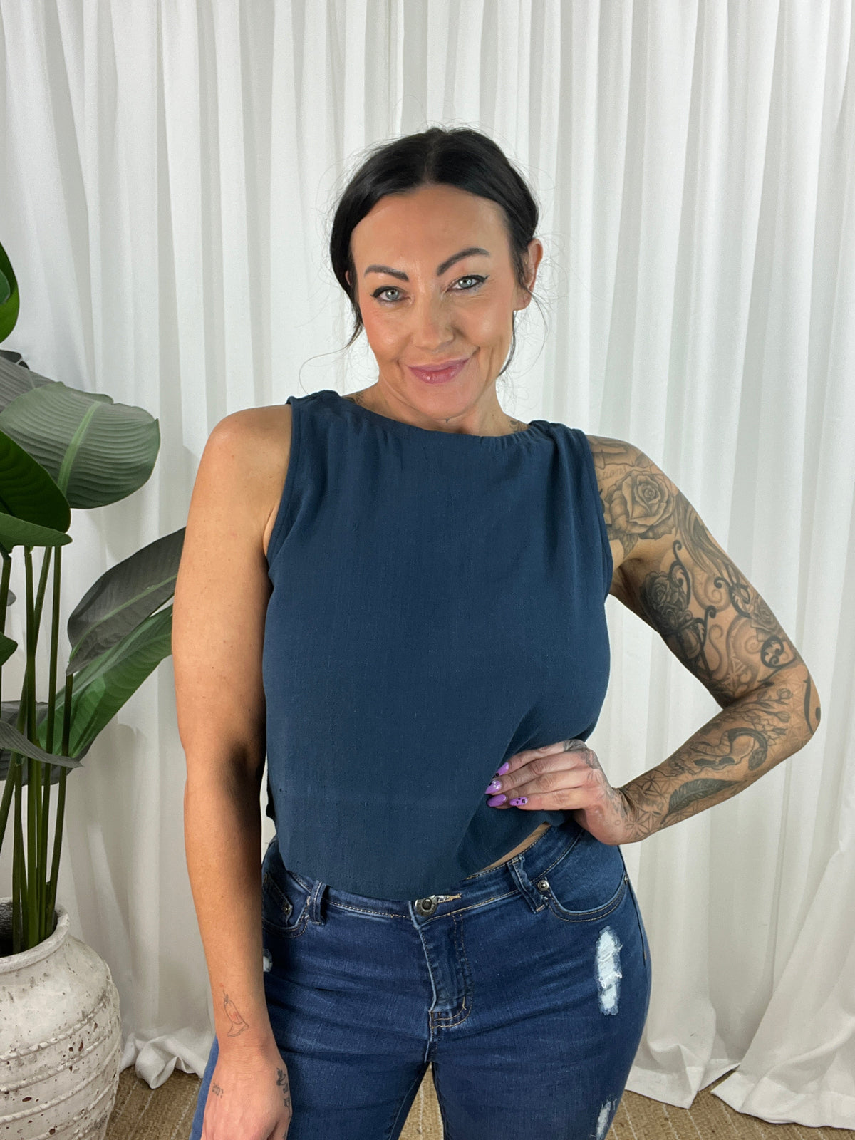 Pheobe Top - Navy