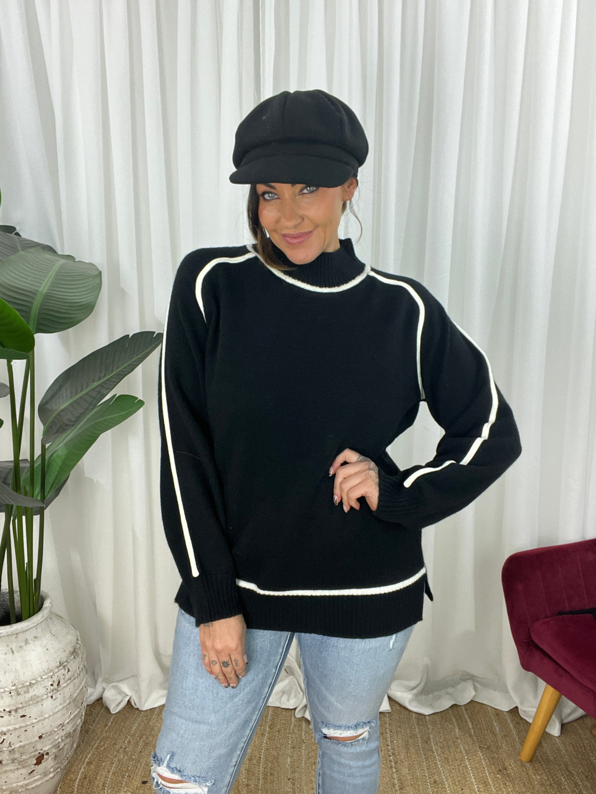 Blanka Knit Jumper - Black (SALE)