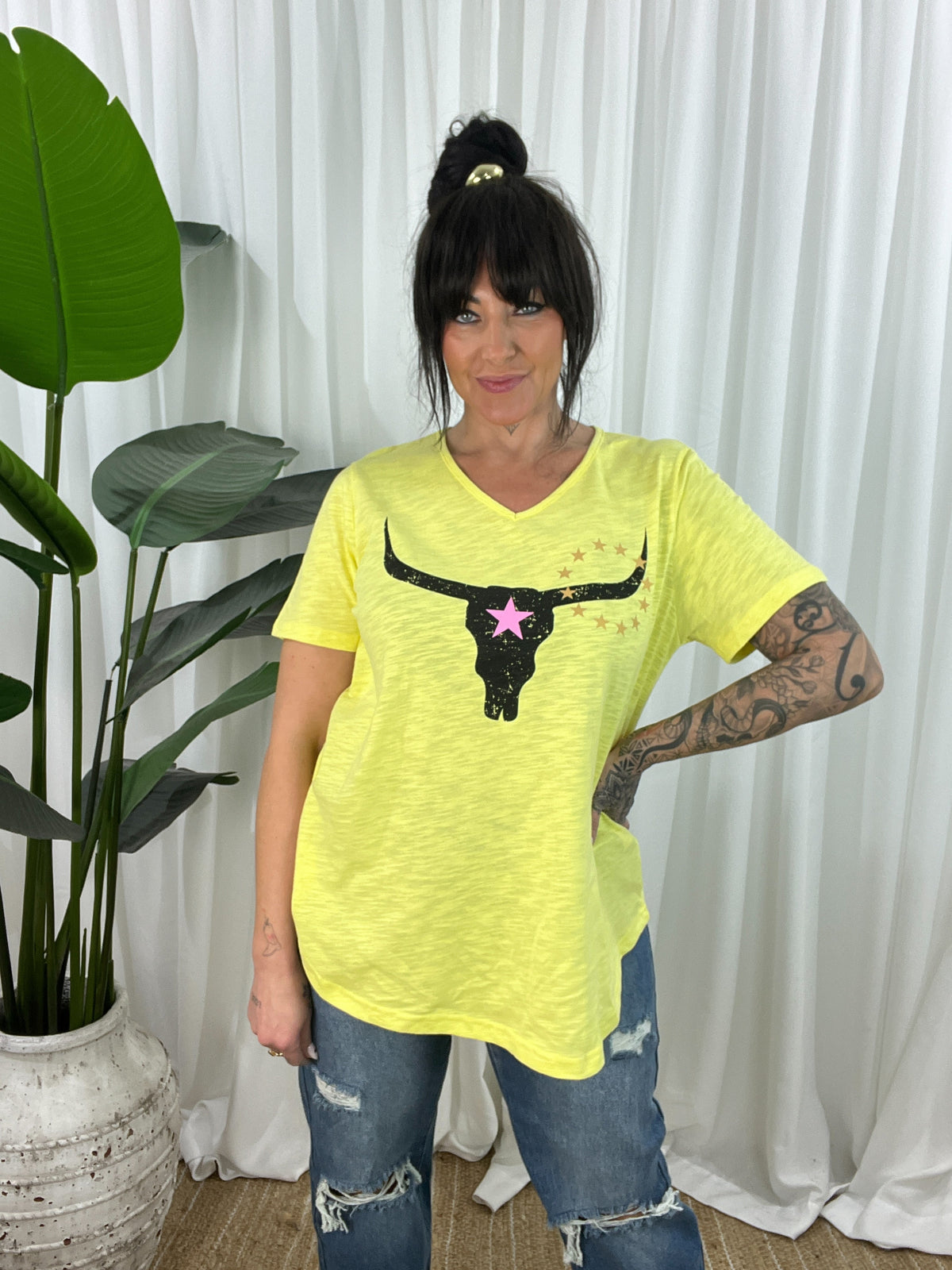 Avalon Steer Tee- Citrus (EOFY SALE)