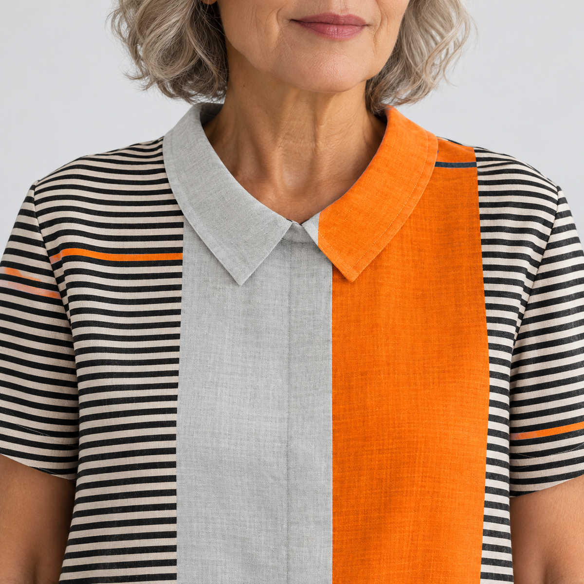 Skye - Colour Block Striped Shirt