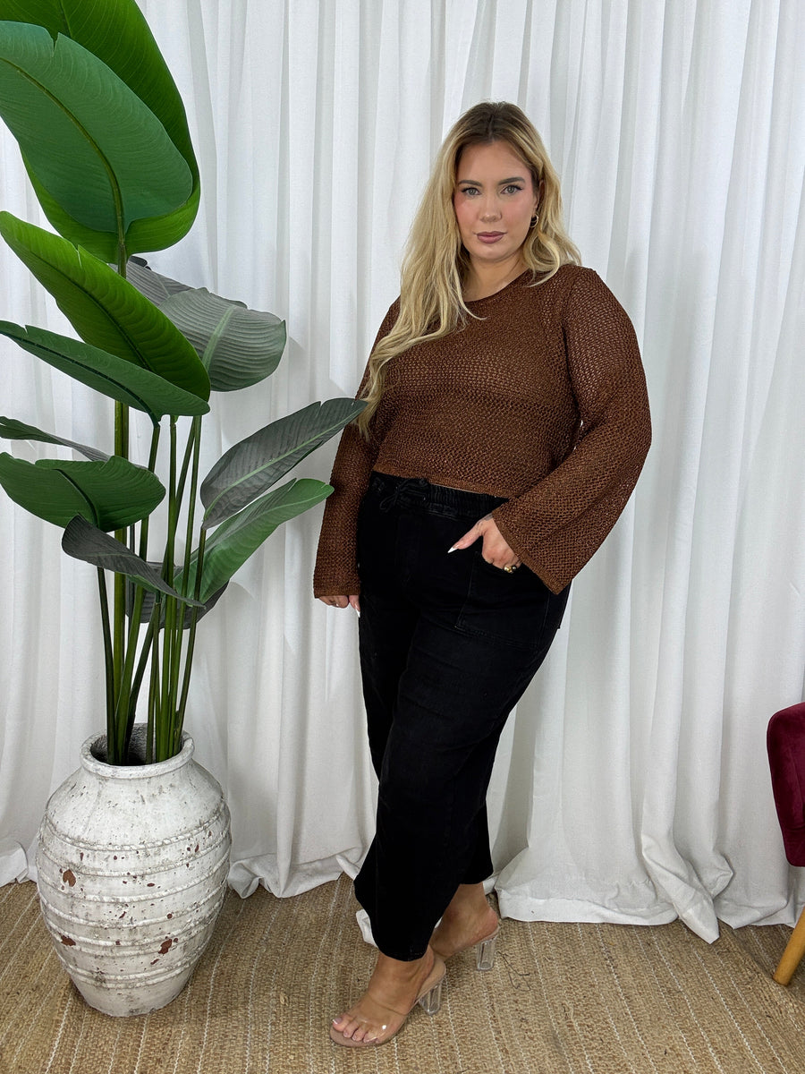 Zola Crochet Crop Top - Bronze