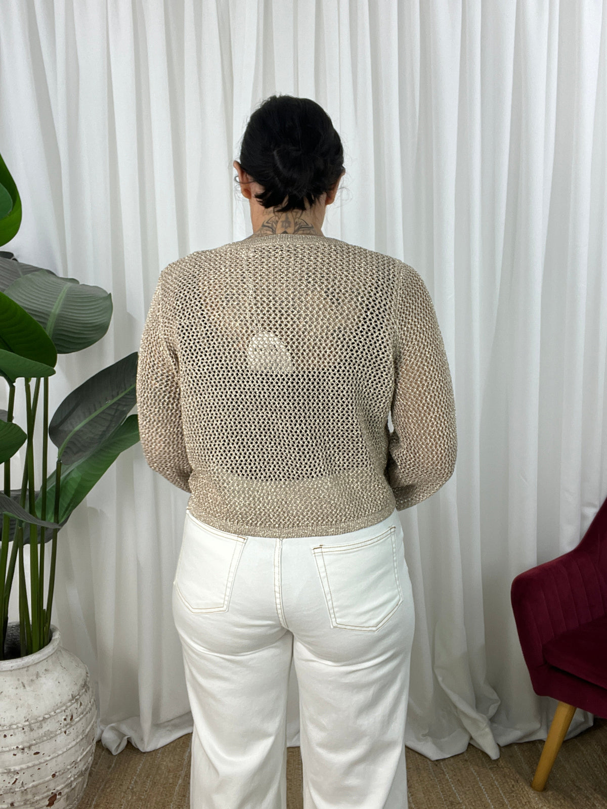 Zola Crochet Crop Top - Light Mocha