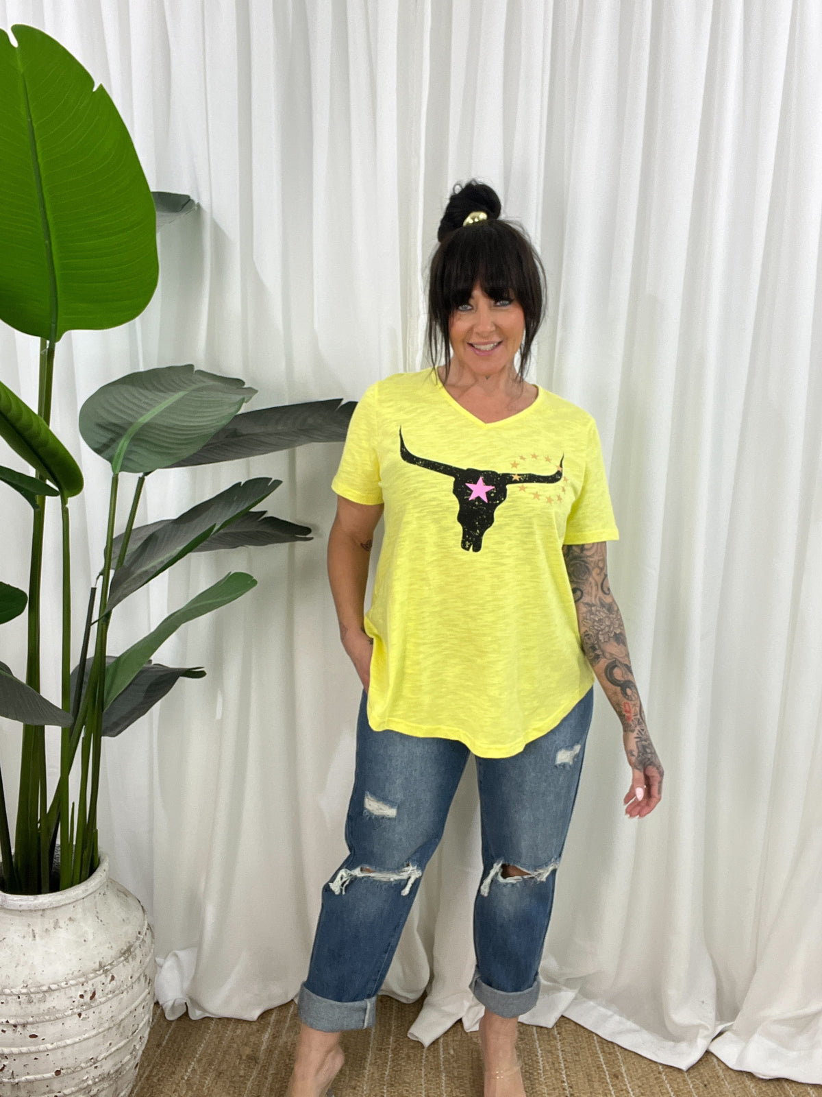 Avalon Steer Tee- Citrus (EOFY SALE)