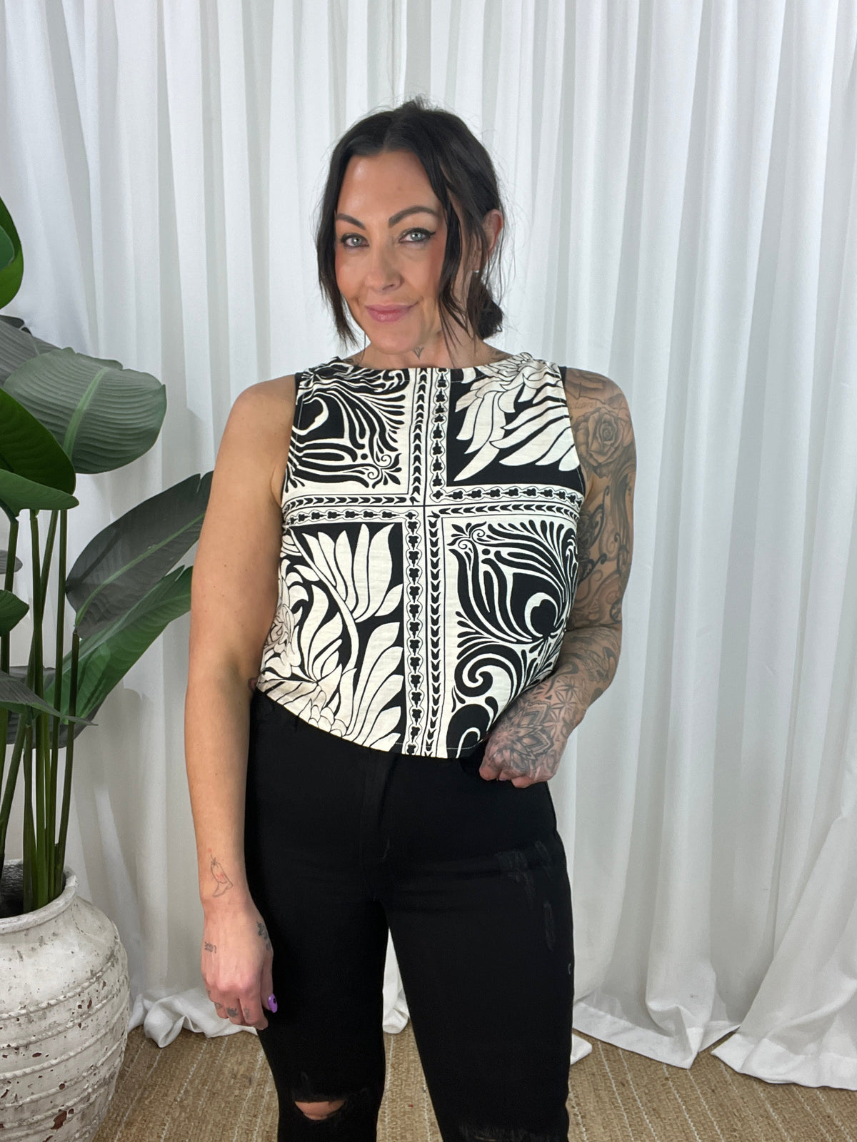 Indigo Black Top