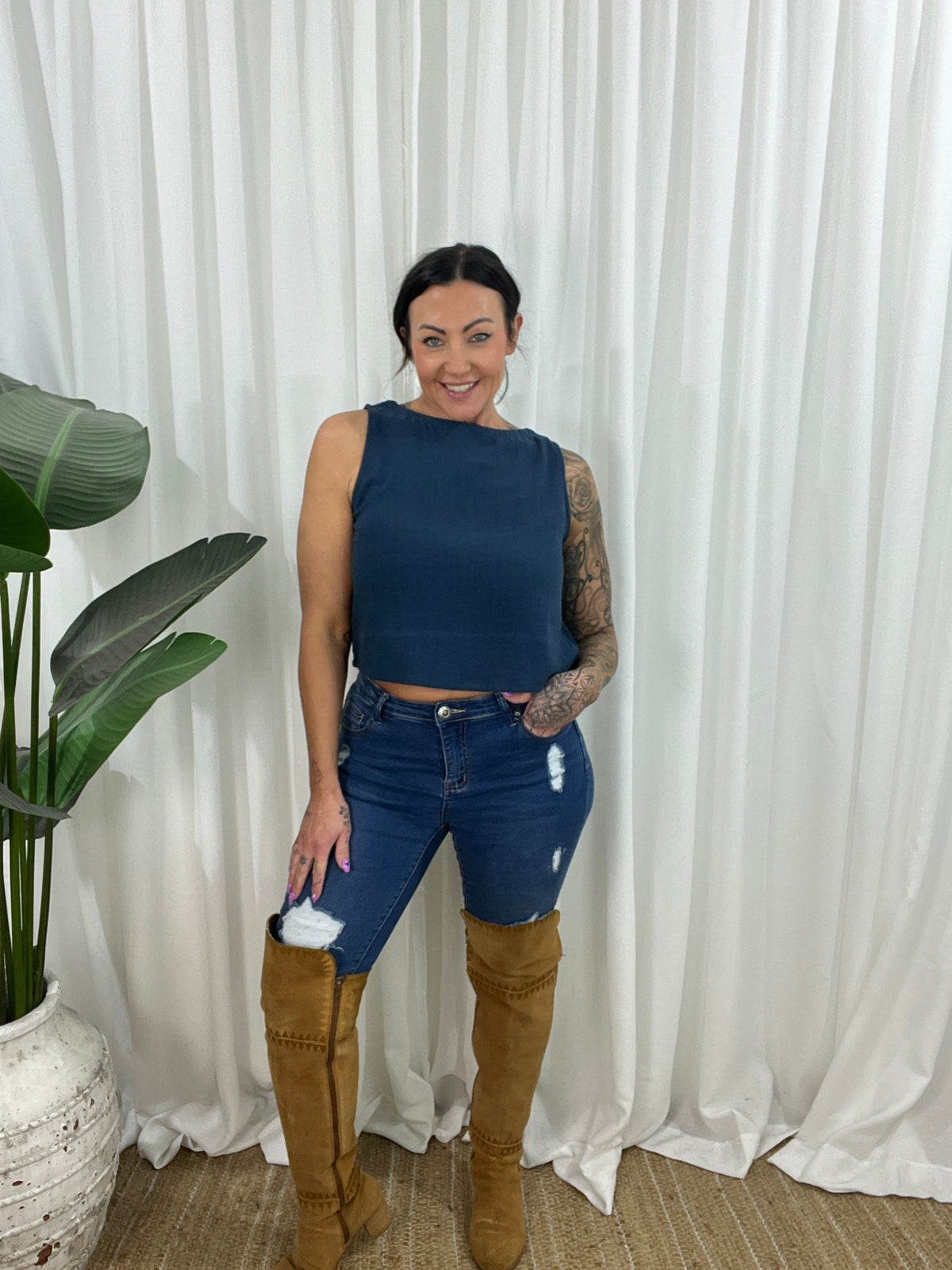 Pheobe Top - Navy
