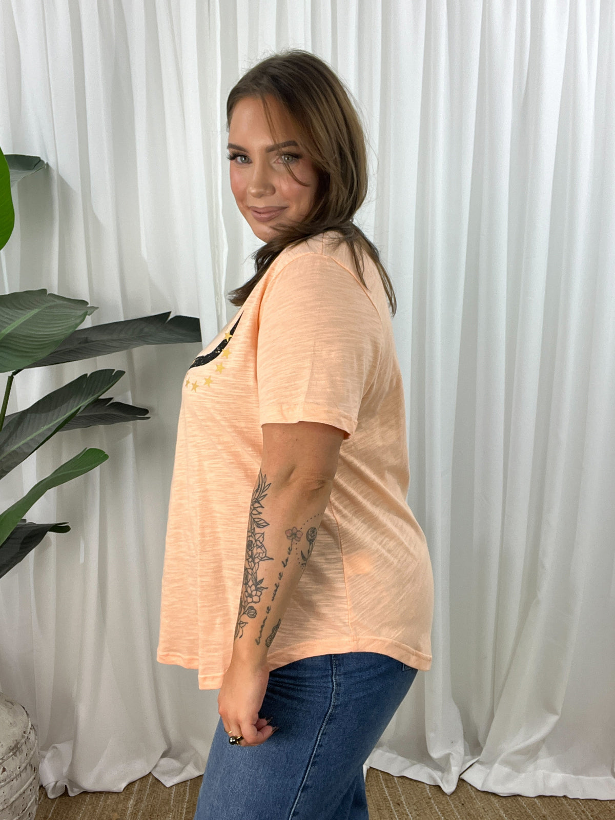 Avalon Steer Tee- Melon  (EOFY SALE)