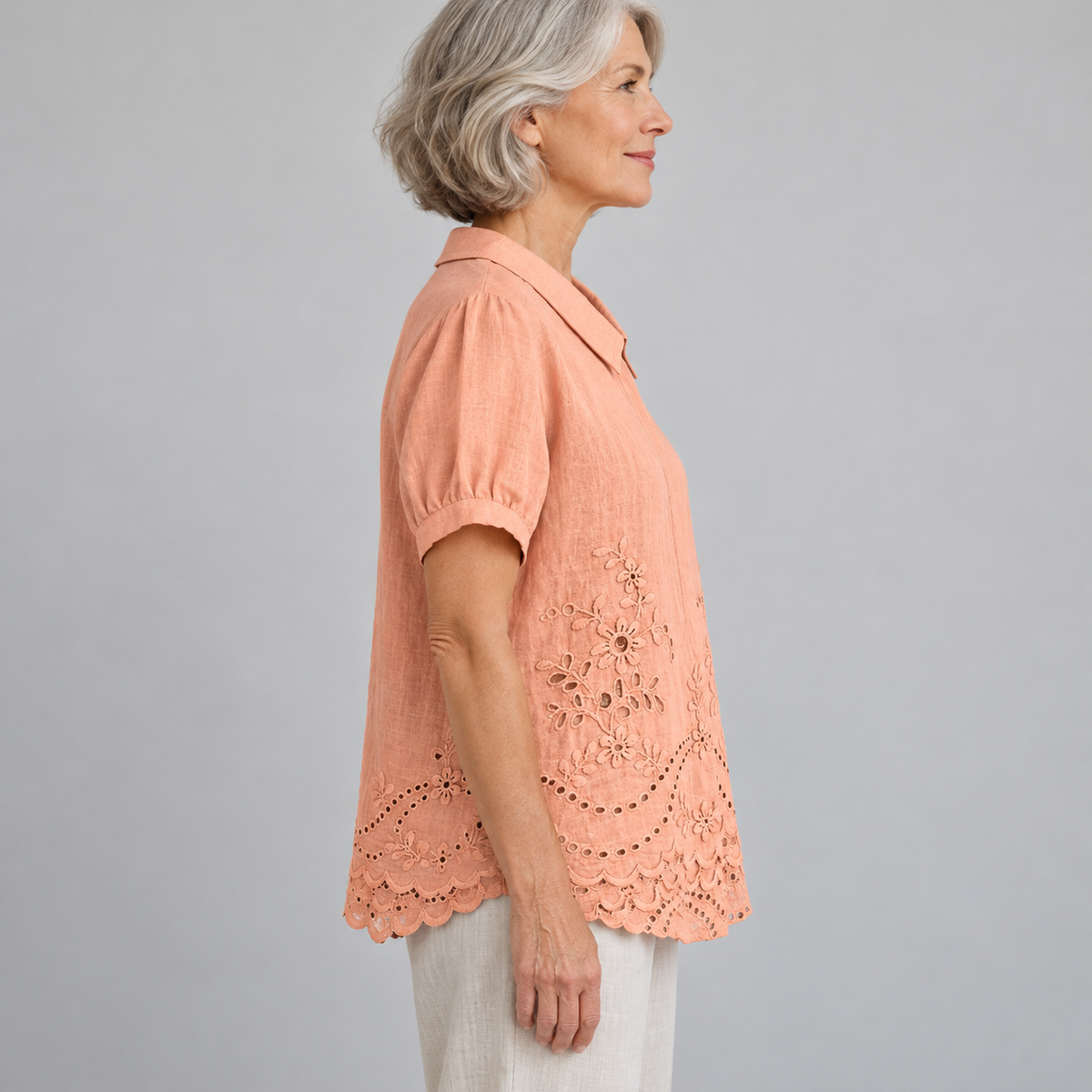 Bea - Floral Embroidered Shirt