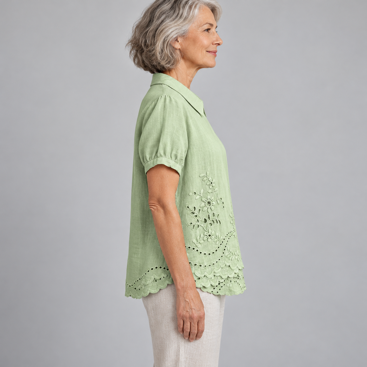 Bea - Floral Embroidered Shirt