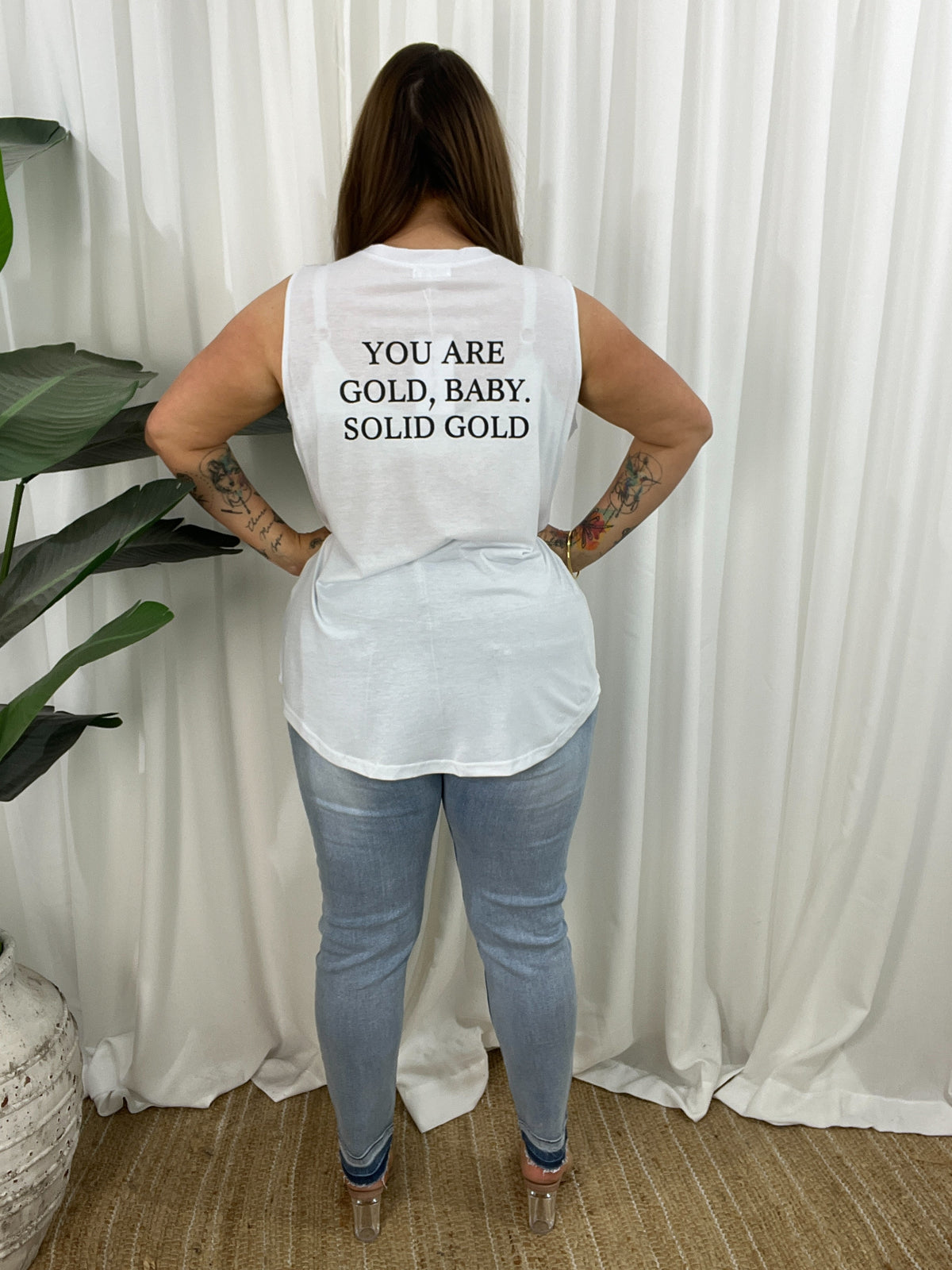 Solid Gold Baby Tank - White (EOFY SALE)