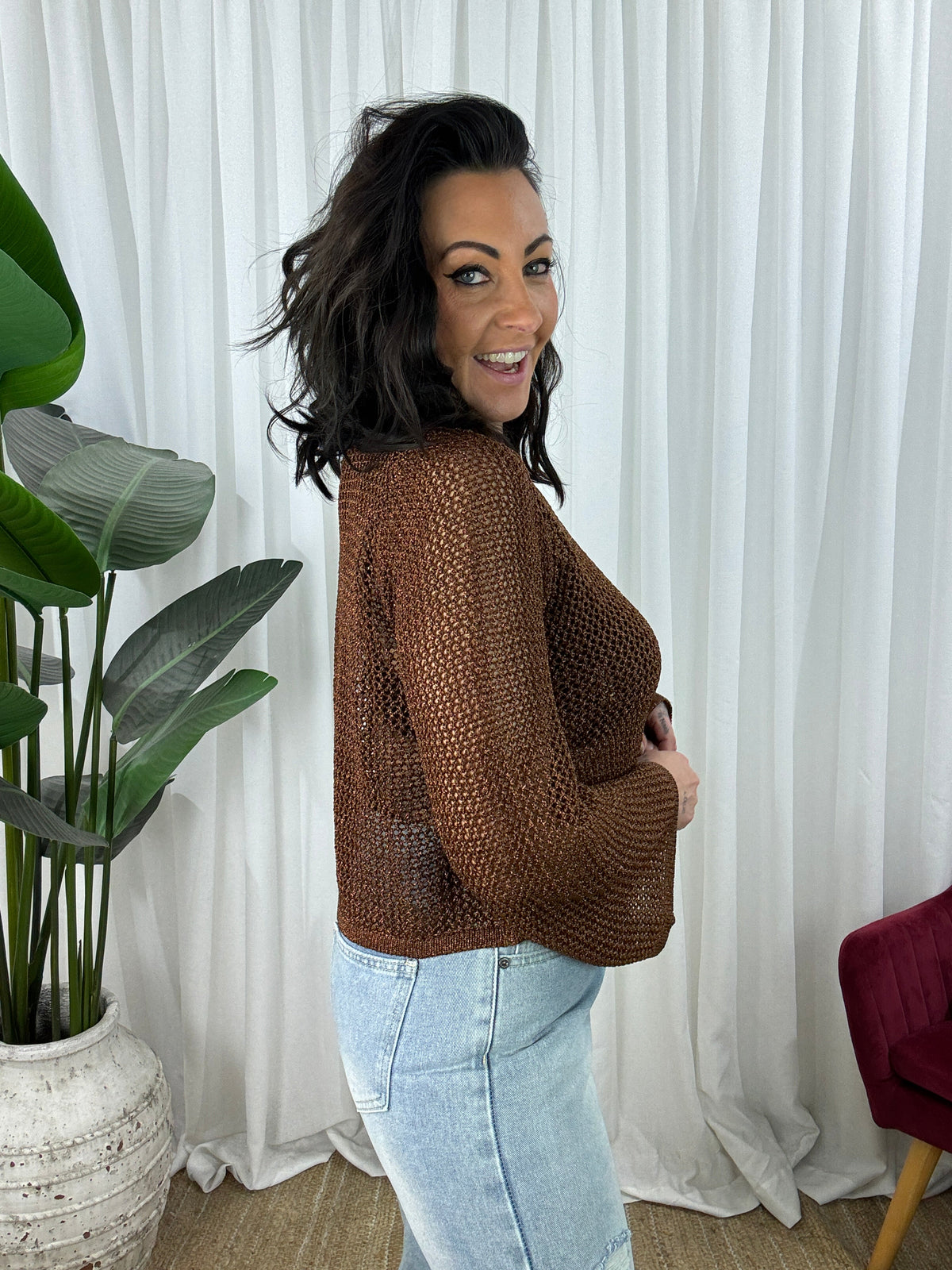 Zola Crochet Crop Top - Bronze
