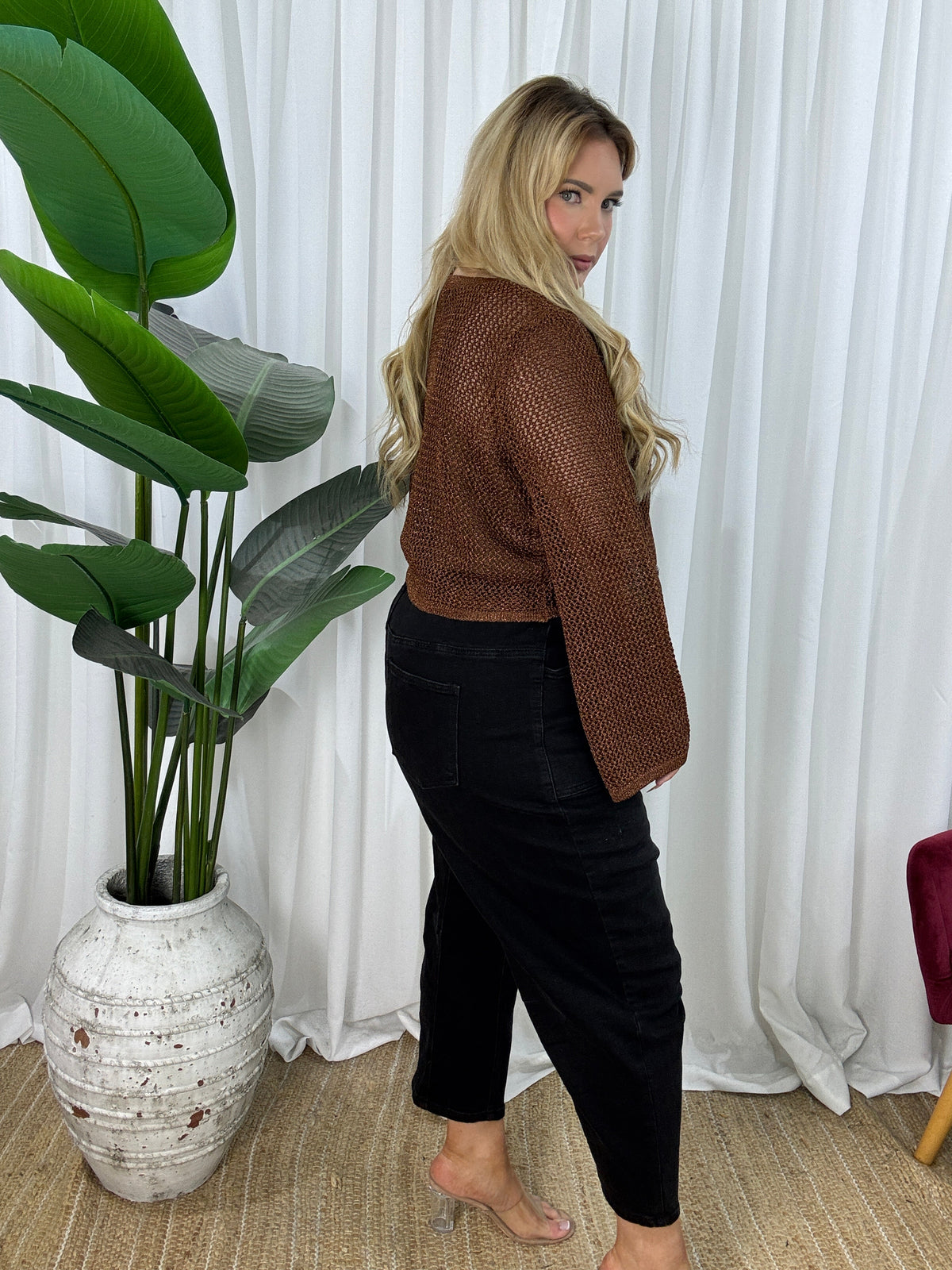 Zola Crochet Crop Top - Bronze