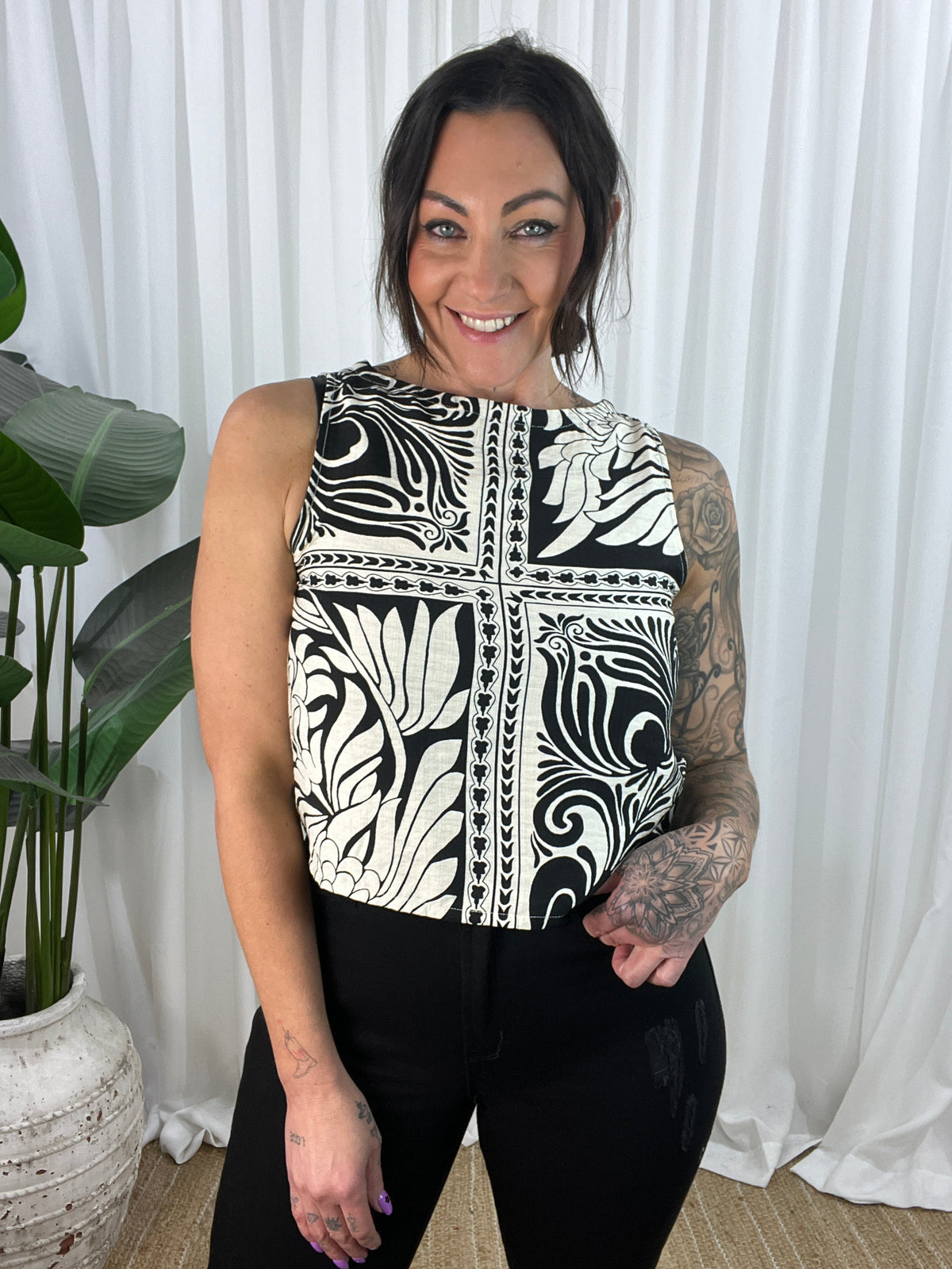 Indigo Black Top