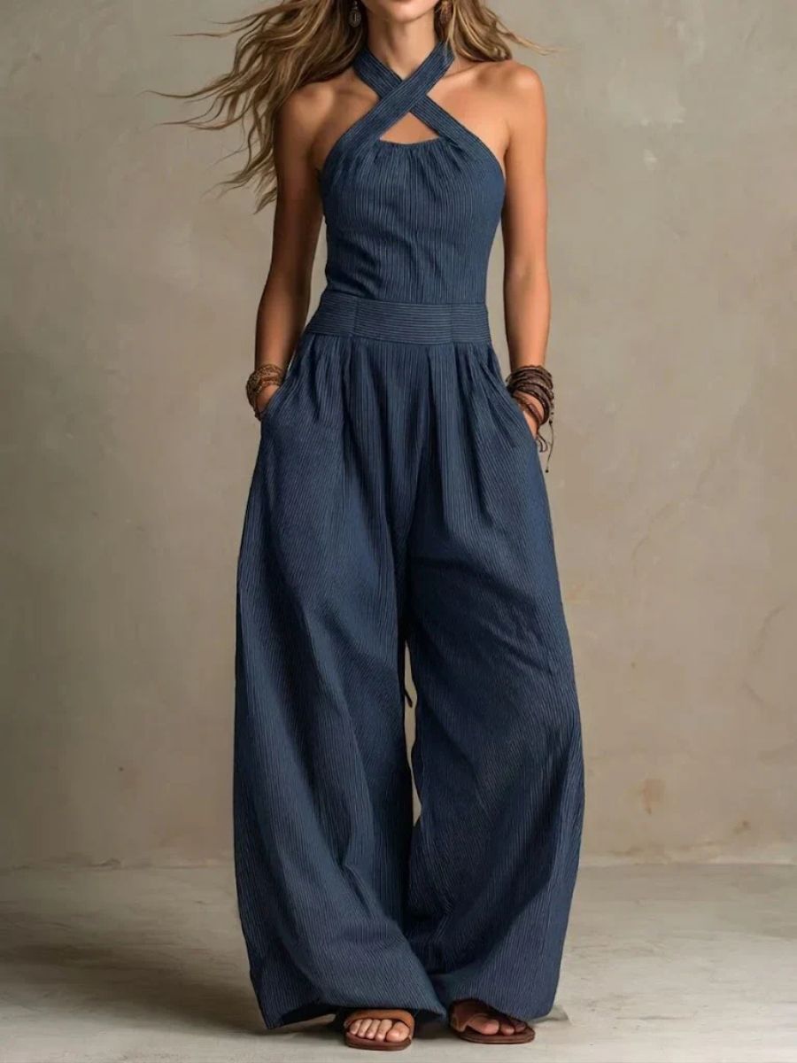 Mariana | Elegant jumpsuit with cross neckline
