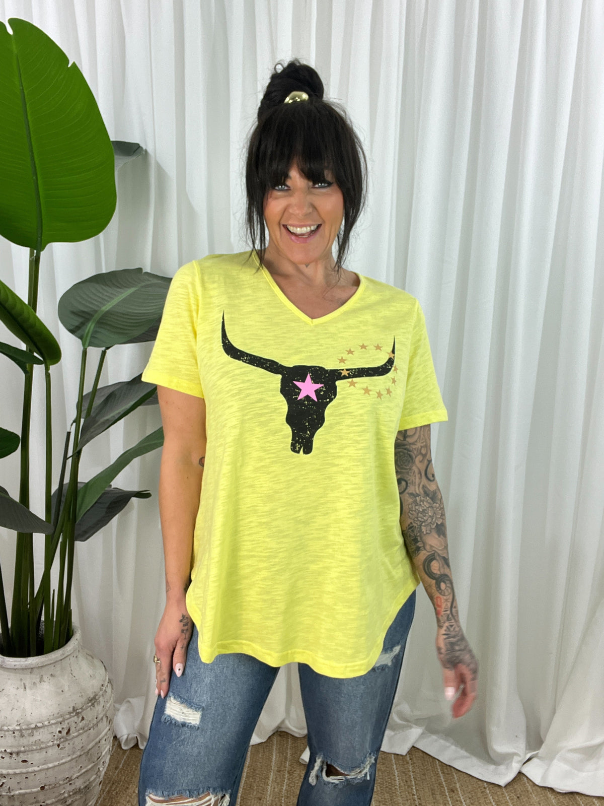 Avalon Steer Tee- Citrus (EOFY SALE)