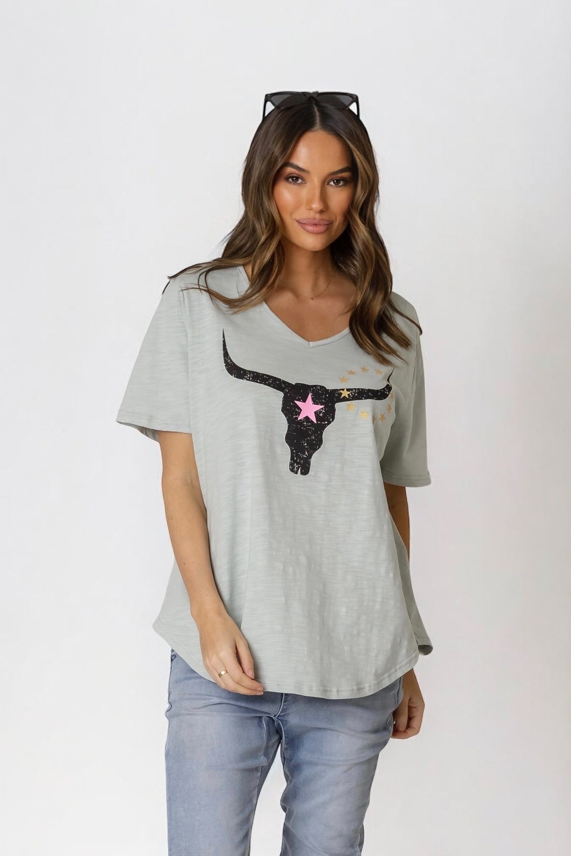 Avalon Steer Tee- Chalk  (EOFY SALE)