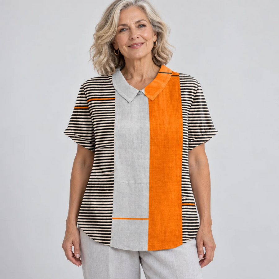 Skye - Colour Block Striped Shirt