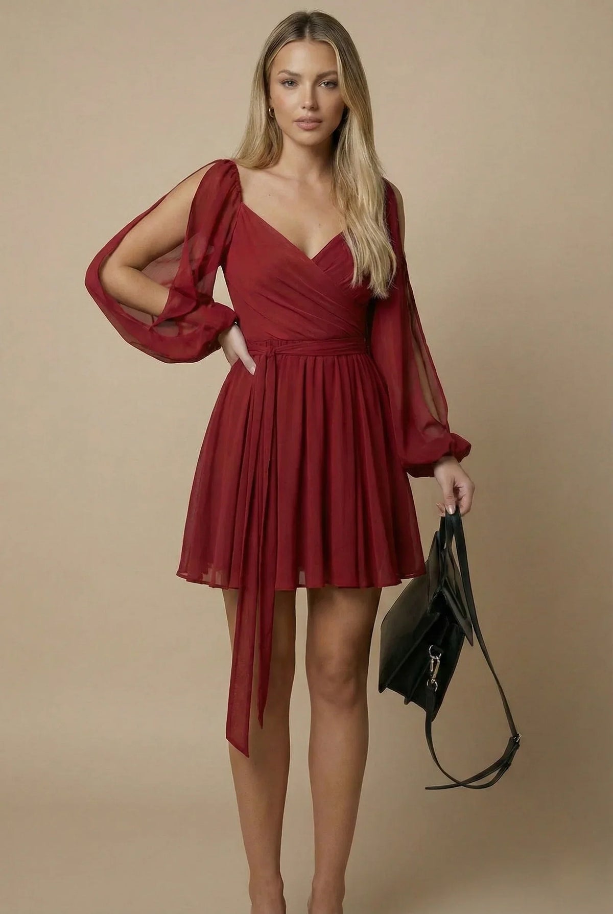 Layla | Mini Dress With Balloon Sleeves