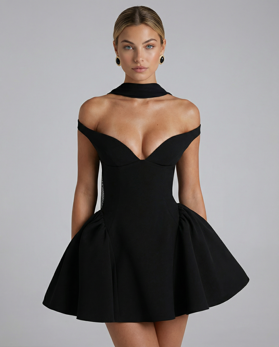 Serina | Mini Dress With Off-Shoulder Neckline