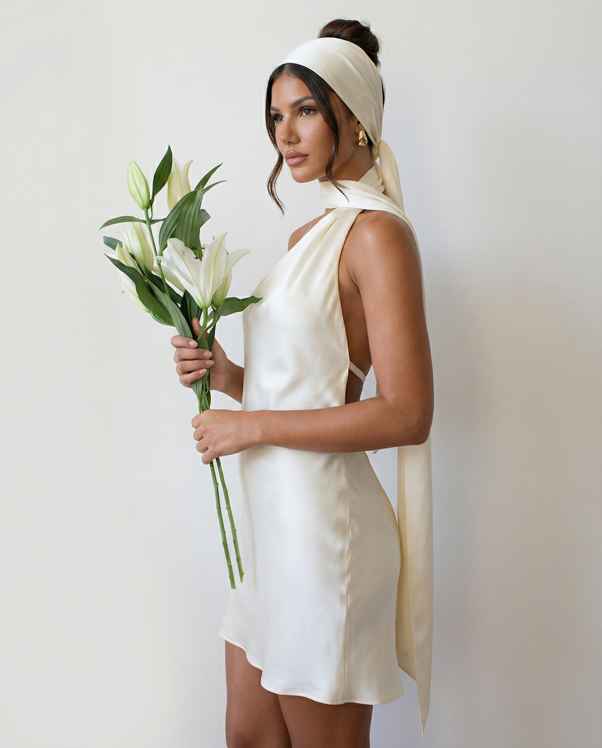 Fran | Mini Dress With Neck Wrap And Open Back