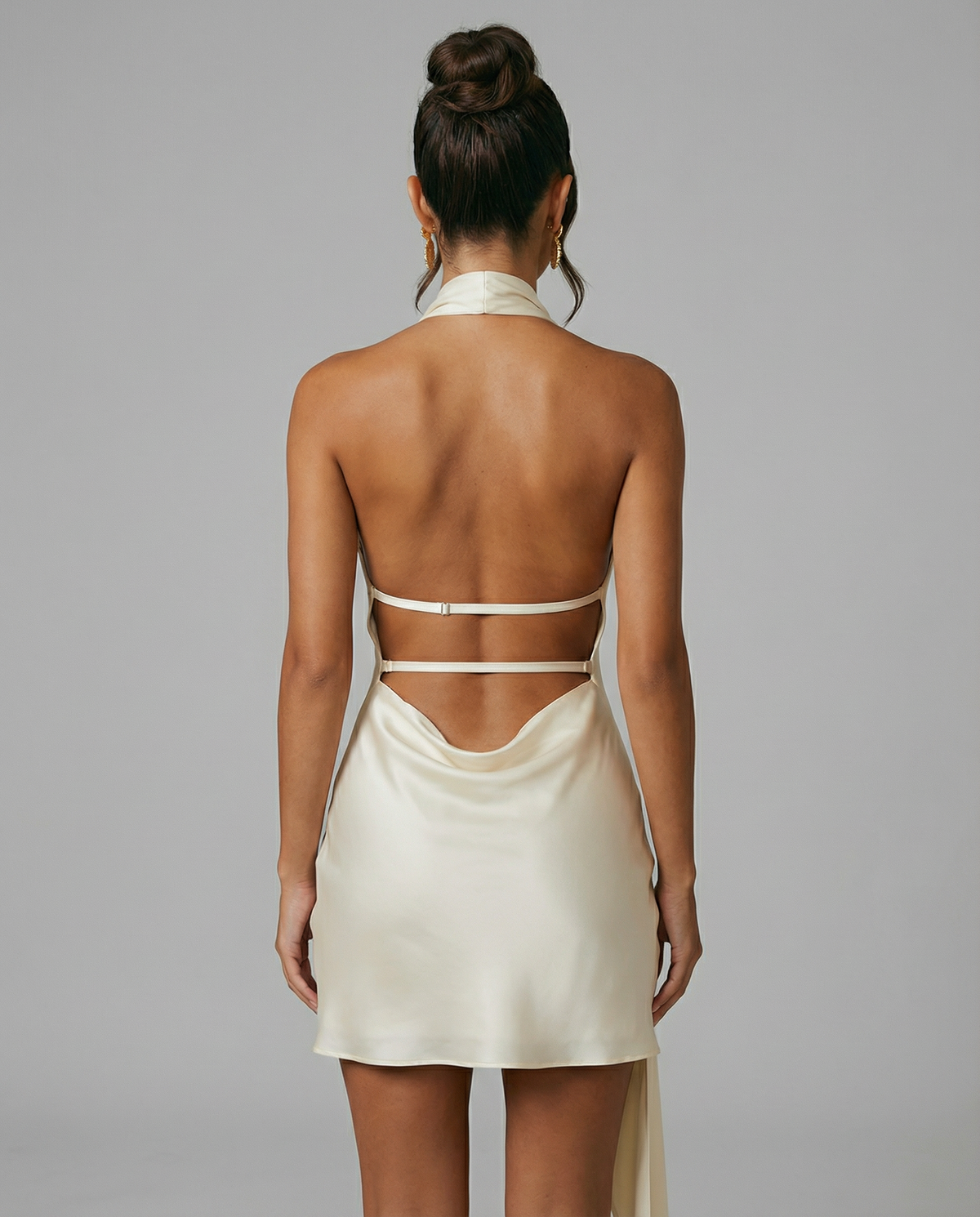 Fran | Mini Dress With Neck Wrap And Open Back