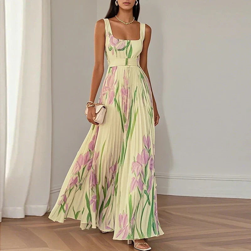 Orine | Floral A-Line Maxi Dress