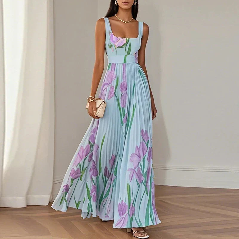 Orine | Floral A-Line Maxi Dress