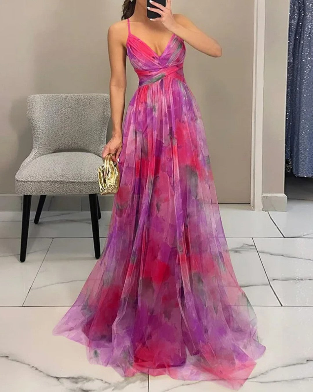 Georgia | Charming Maxi Dress with Floral Print