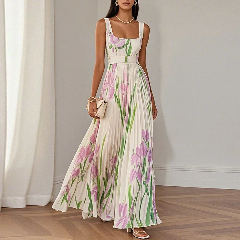 Orine | Floral A-Line Maxi Dress