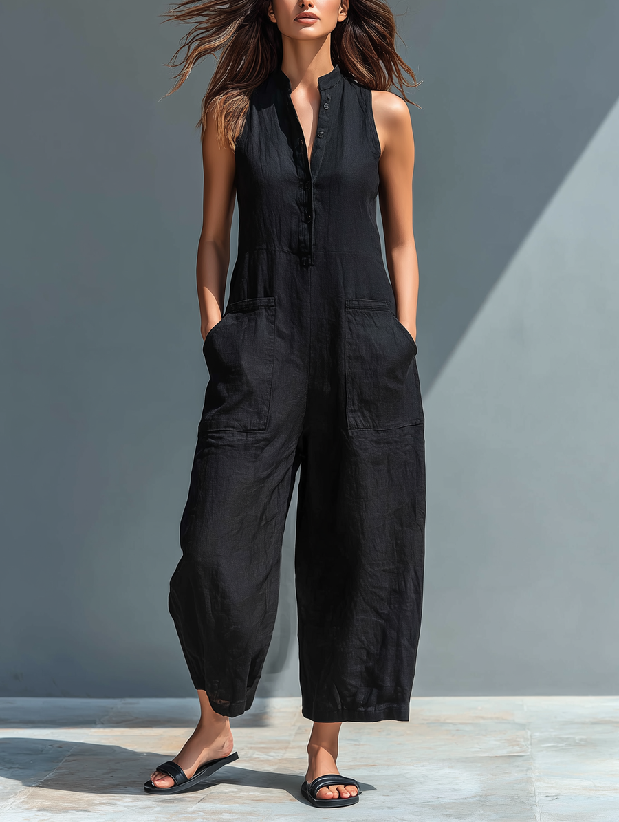 Teresa | Long Fluid Jumpsuit with Pockets