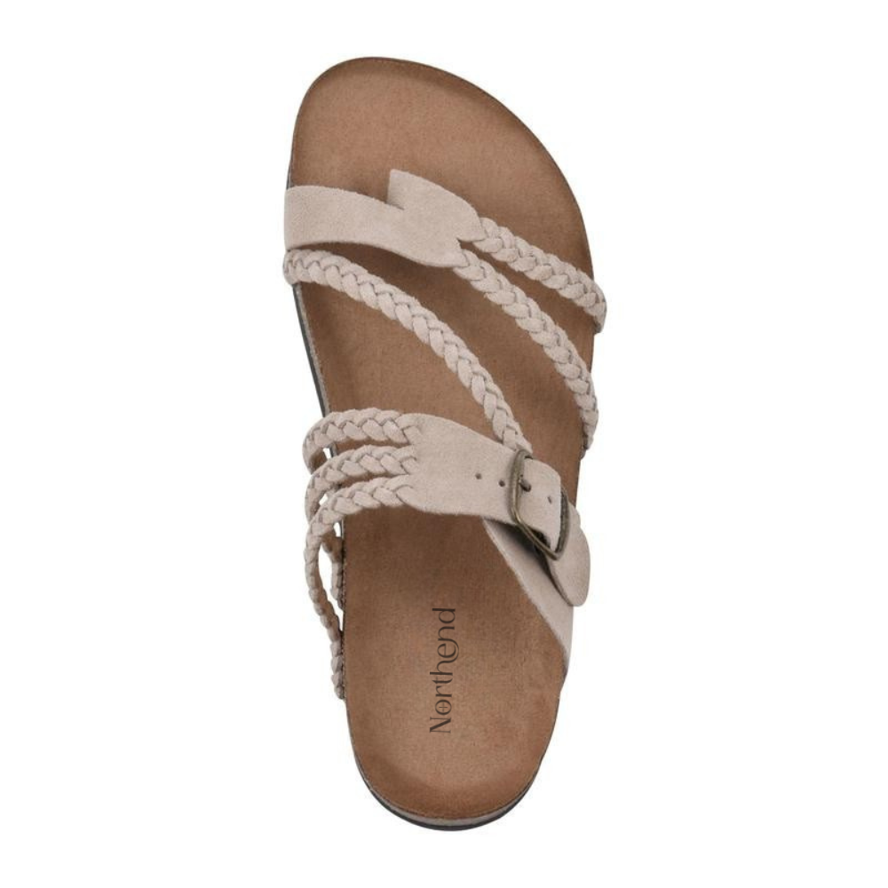 Bronte | Women's Braided Buckle Flat Sandals