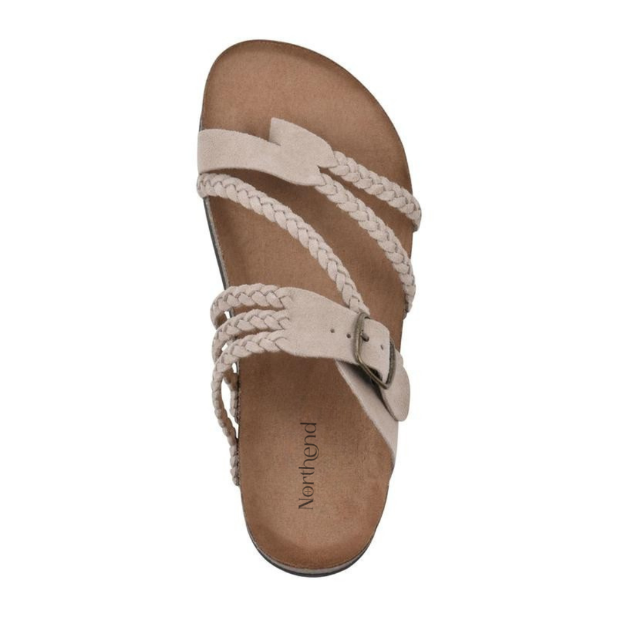 Bronte | Women's Braided Buckle Flat Sandals