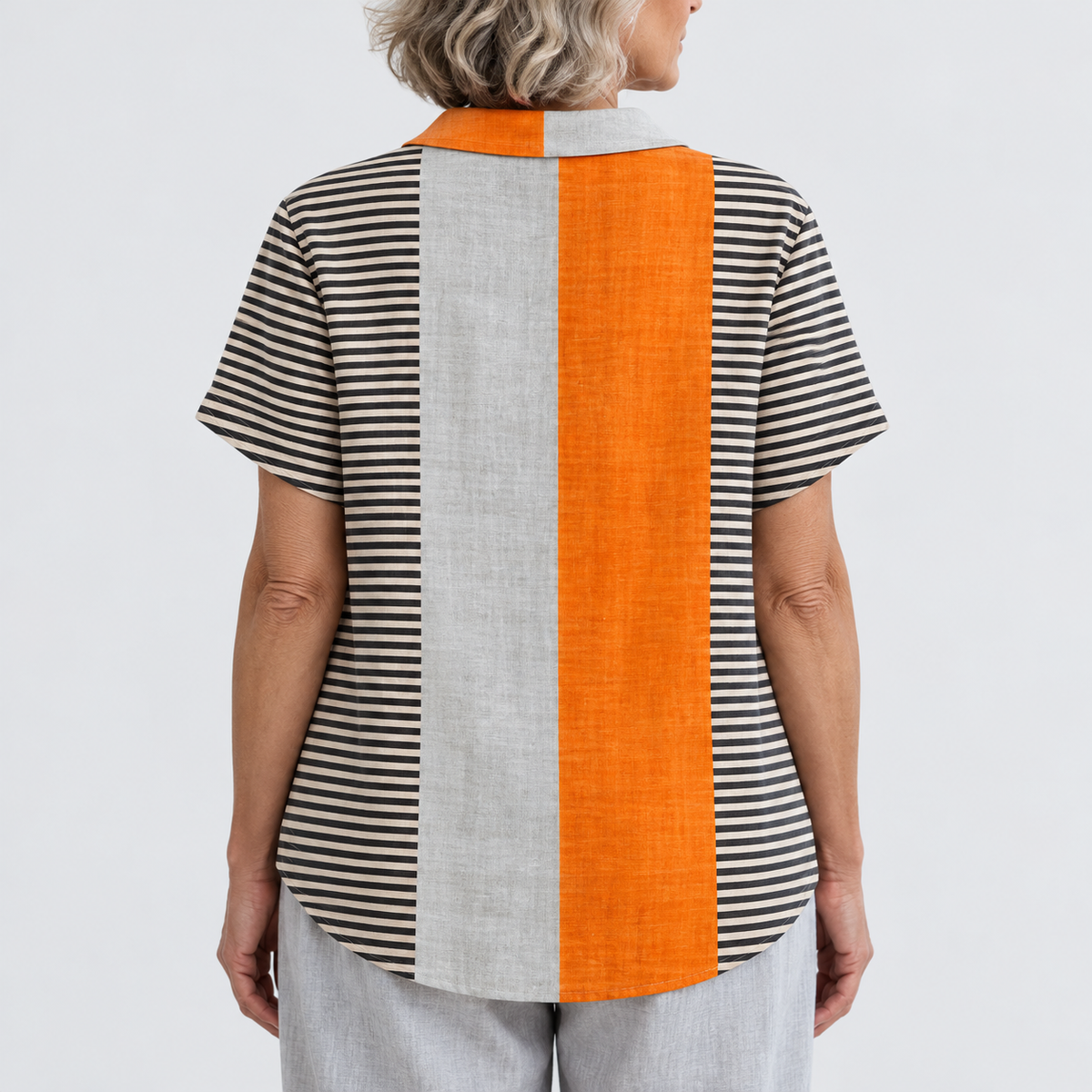 Skye - Colour Block Striped Shirt