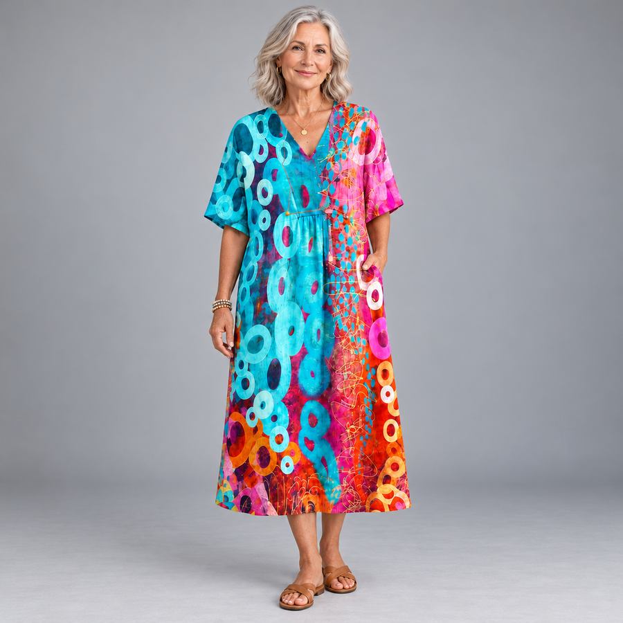 Amara | Vibrant Tie-Dye Dress