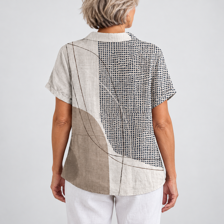 Lana - Shirt with Abstract Dots and Lines