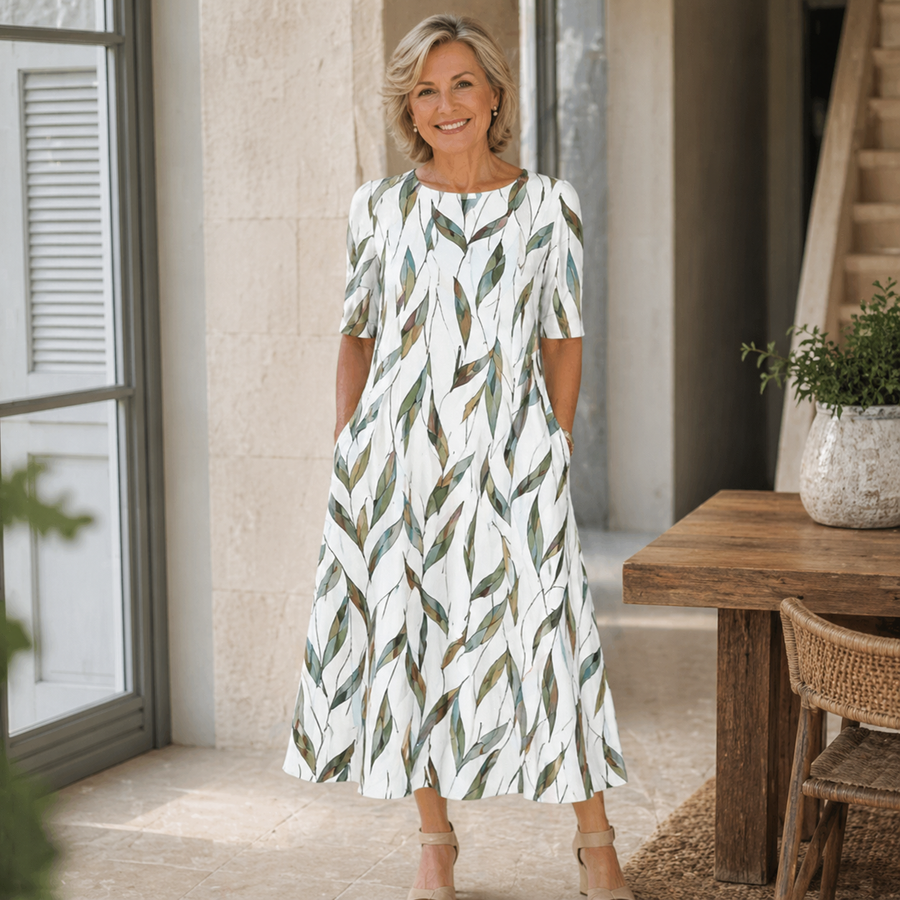 Sarah™ - Effortless Floral Midi Dress